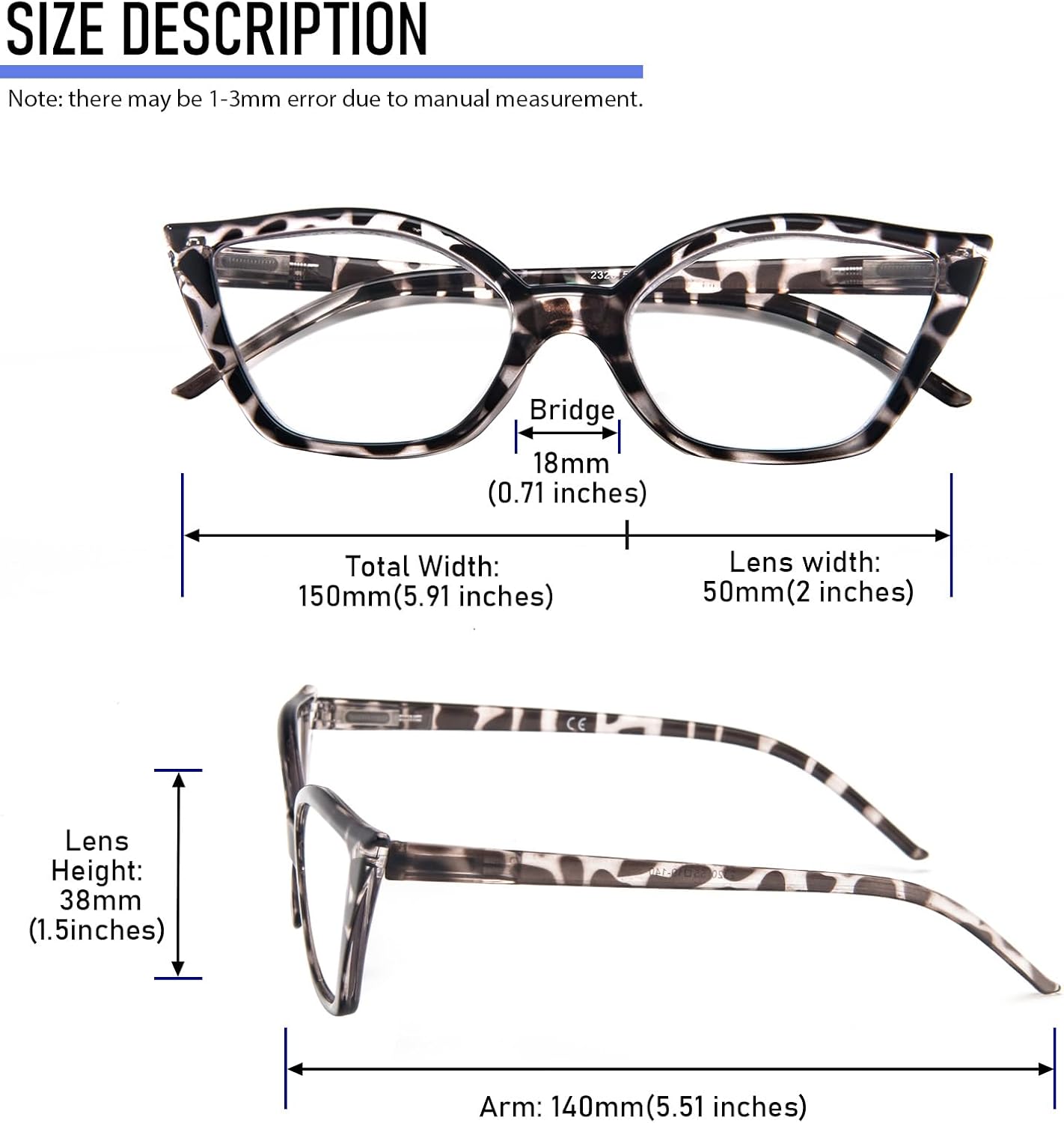 DXYXYO Gafas de lectura de ojo de gato para mujer, paquete de 3 unidades, anti luz azul, para lectura de computadora, estilo retro con bisagra de