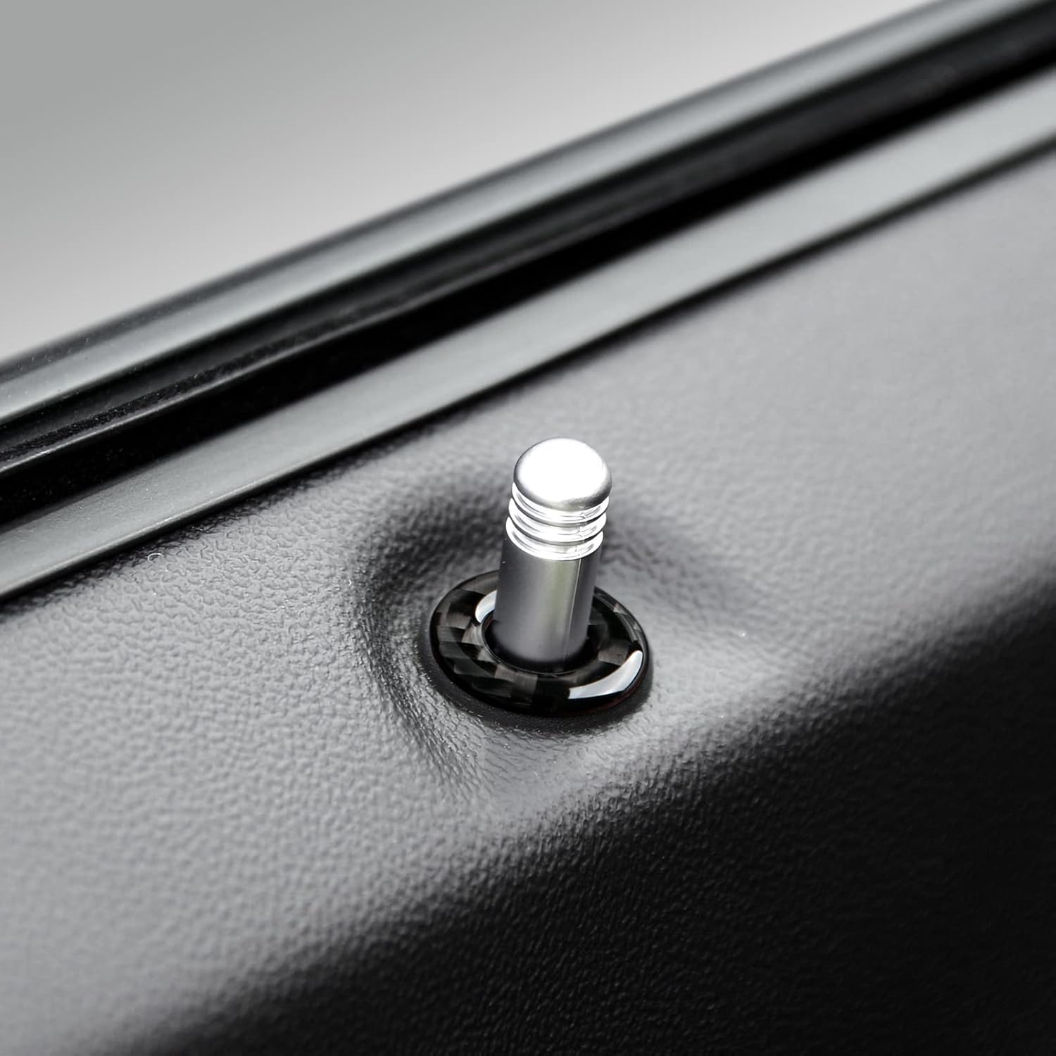 Calcomanías de anillo circular para cerradura de puerta de coche, 4 unidades, para Dodge Challenger 2008-2014, accesorios de fibra de carbono,