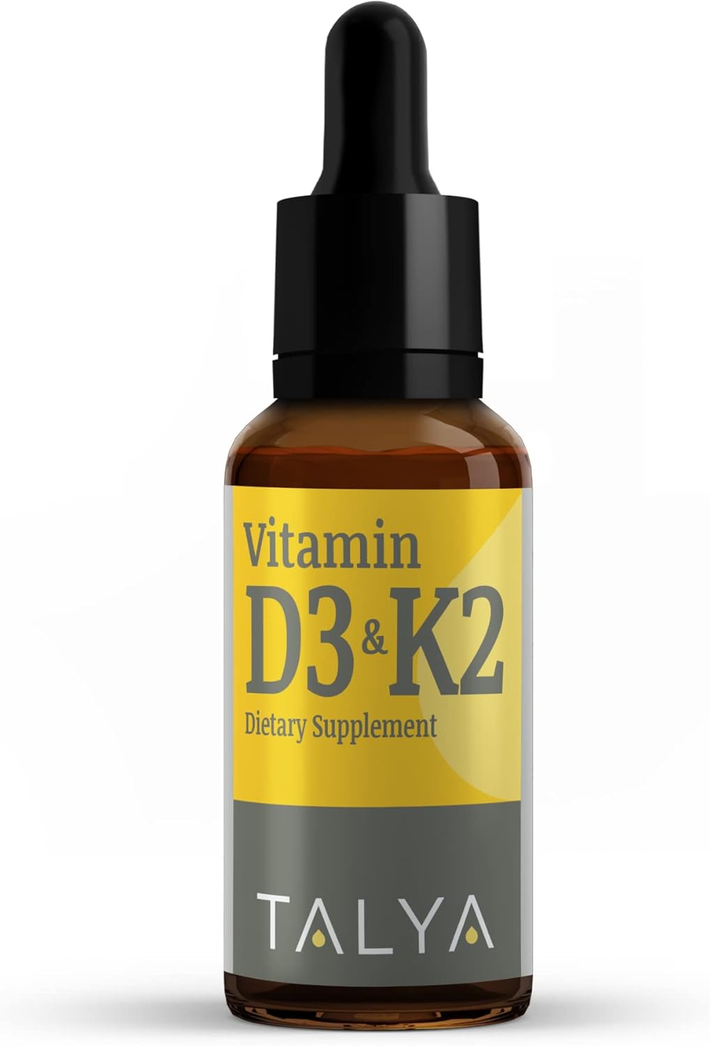 TALYA Suplemento dietético de vitamina D3 y K2 0.34 fl. oz  Apoya la salud inmunológica, ósea, dientes y musculares  Apoya la salud de la función
