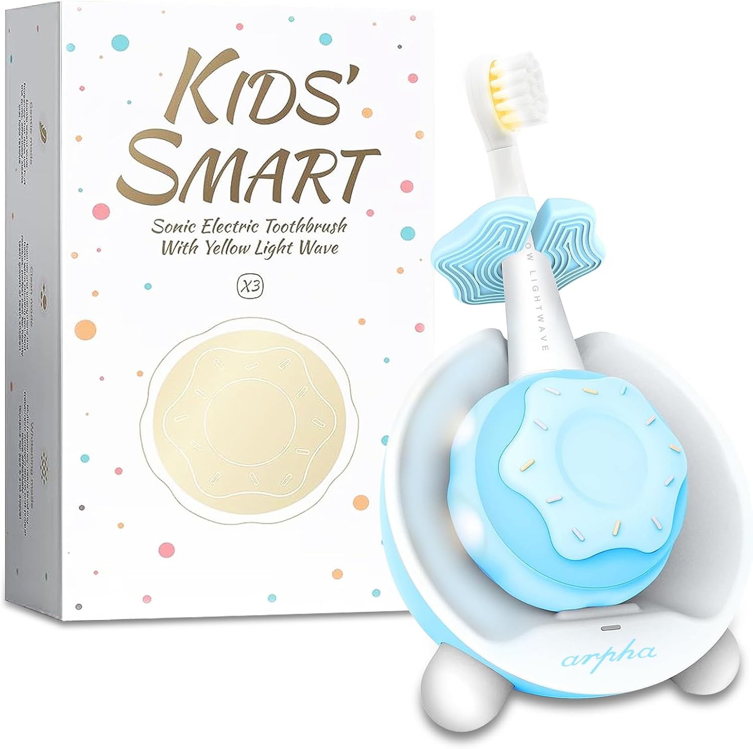 Cepillos de dientes eléctricos para niños con luz LED de registro, cepillo de dientes eléctrico para niños, carga inalámbrica, mango de silicona, 4
