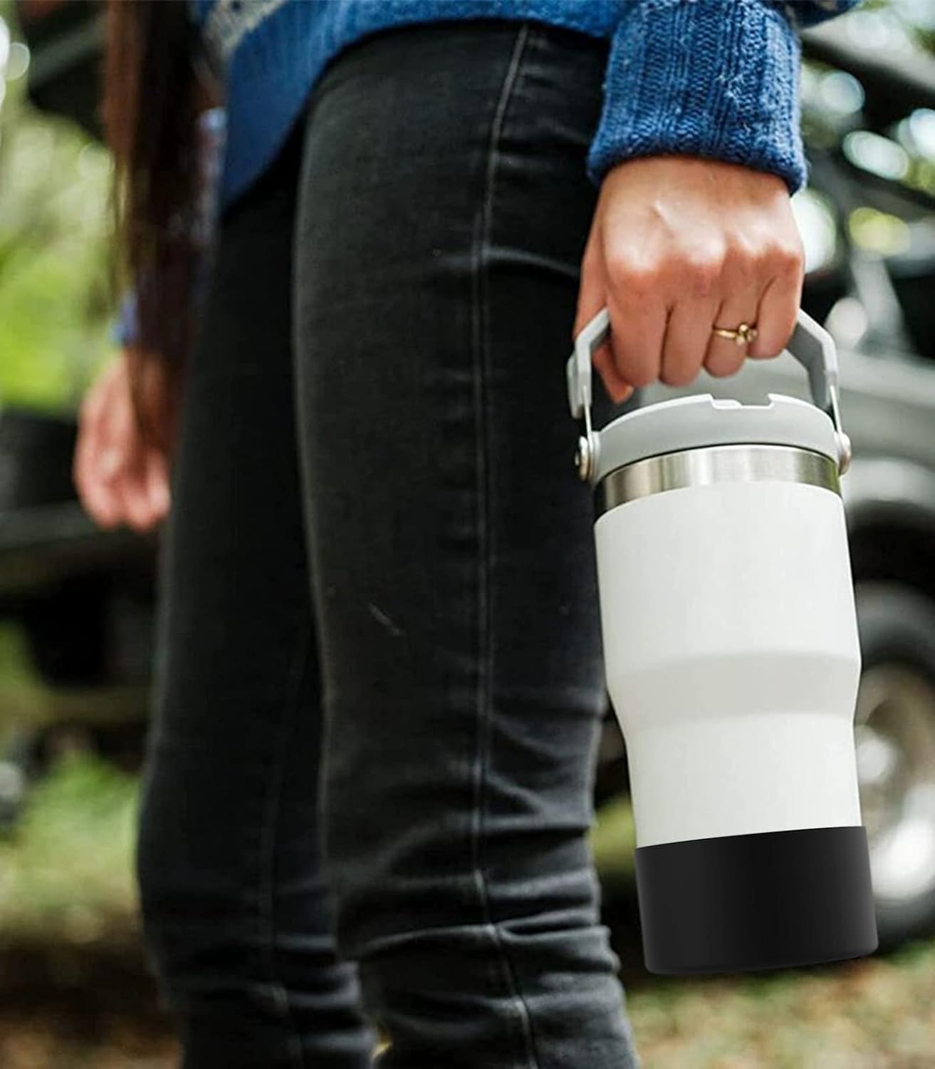 Paquete de 2 protectores de silicona para botas Stanley Quencher Adventure de 40 onzas, 30 onzas, vaso IceFlow de 20 onzas y 30 onzas, funda