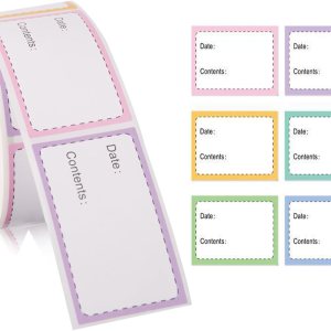 500 etiquetas adhesivas para alimentos, etiquetas para congelador, etiquetas extraíbles para almacenamiento de alimentos, cinta para congelar, 500 etiquetas adhesivas para alimentos, etiquetas para congelador, etiquetas extraíbles para almacenamiento de alimentos, cinta para congelar,