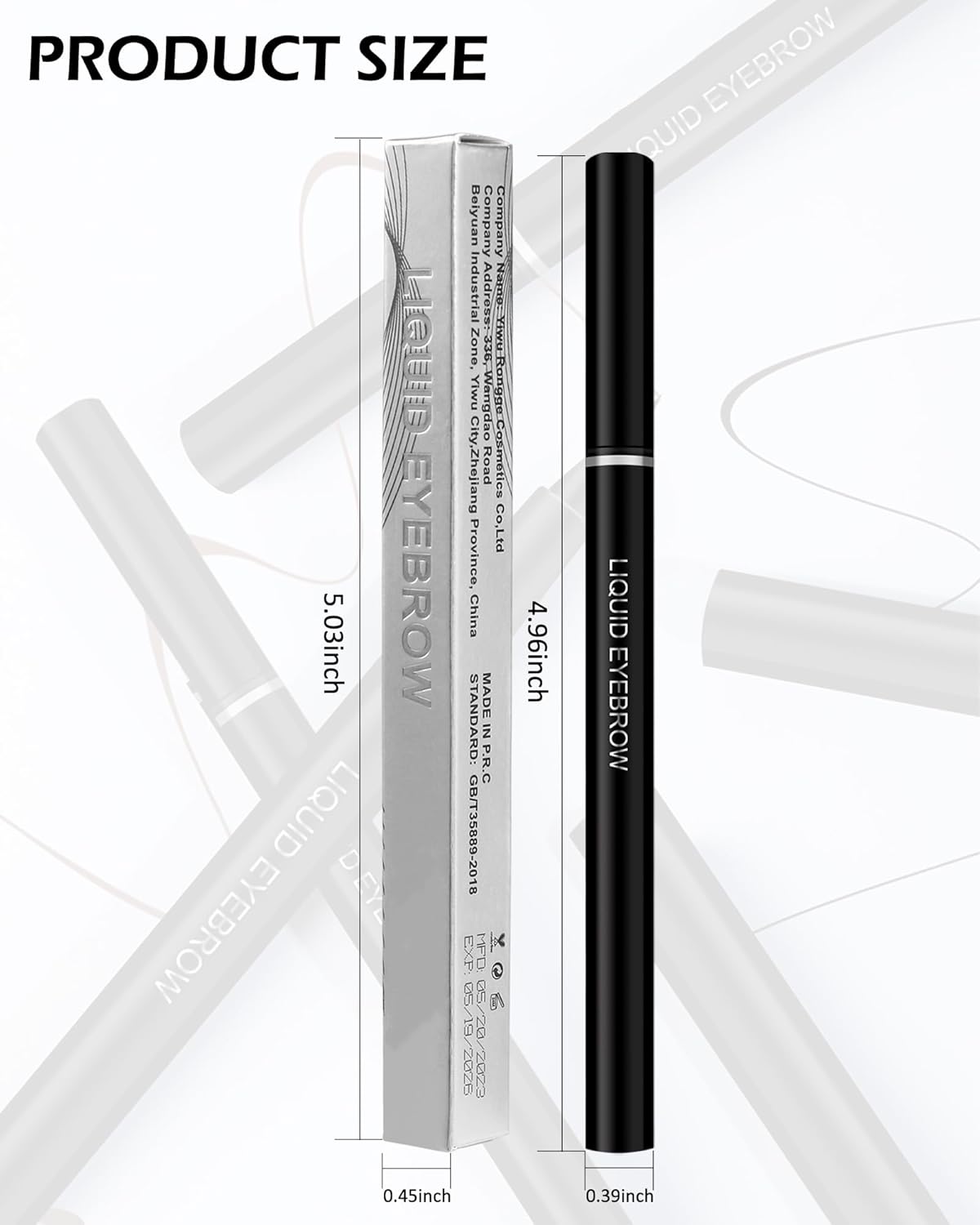 Lápiz líquido para cejas, bolígrafo profesional de tinte de cejas de elevación profesional, 2 unidades, lápiz delineador de ojos de agua de