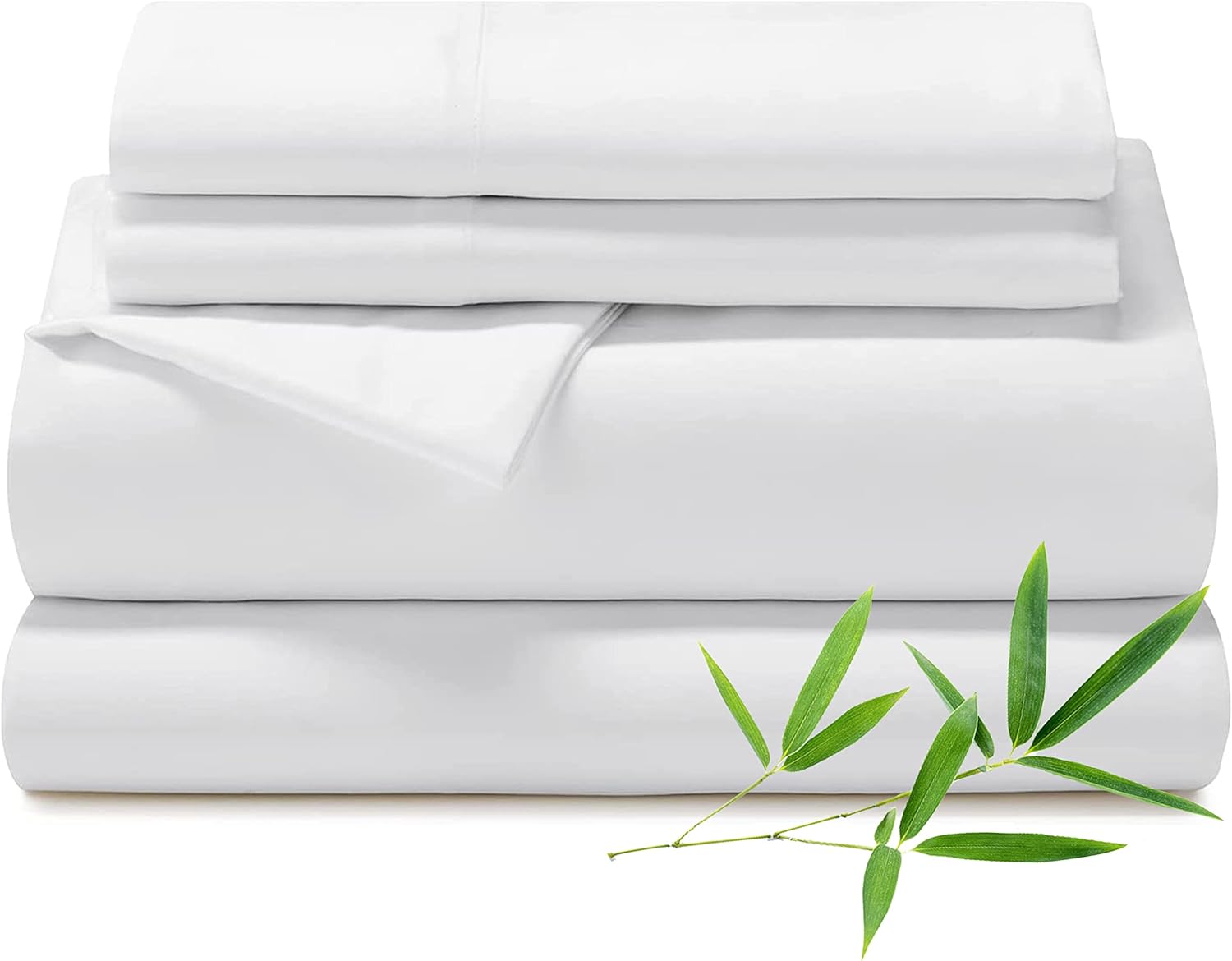 CozyLux Sábanas de bambú tamaño individual, viscosa de bambú orgánico, certificado Oeko-TEX, lujosamente suaves y refrescantes, juego de sábanas