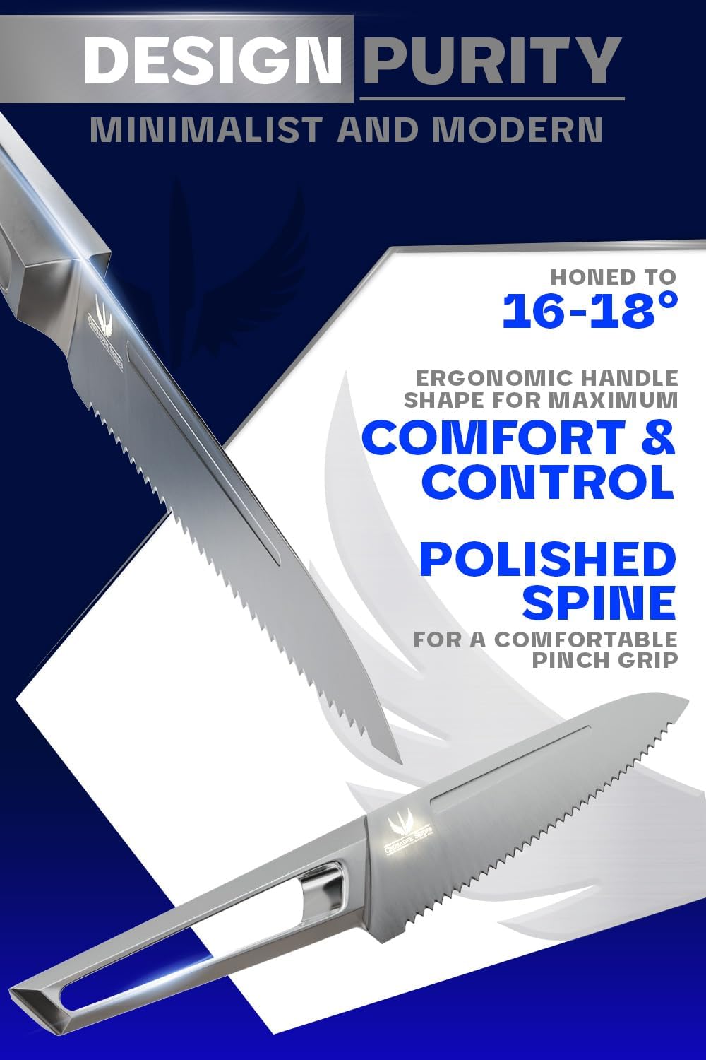 DALSTRONG Crusader Series – Acero inoxidable alemán de alto carbono forjado con funda magnética, Certificado NSF, Acero inoxidable forjado