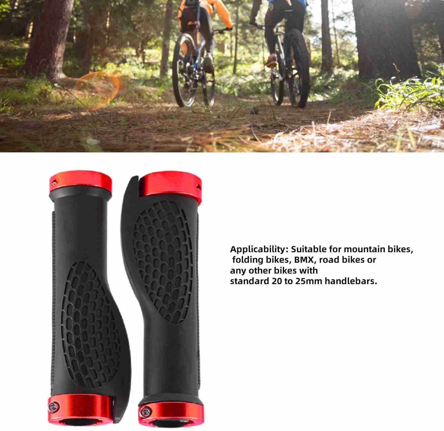 1 par de manillar profesional bicicleta de montaña plegable empuñaduras suave antideslizante de goma manillar diámetro protector Grips ergonómicos