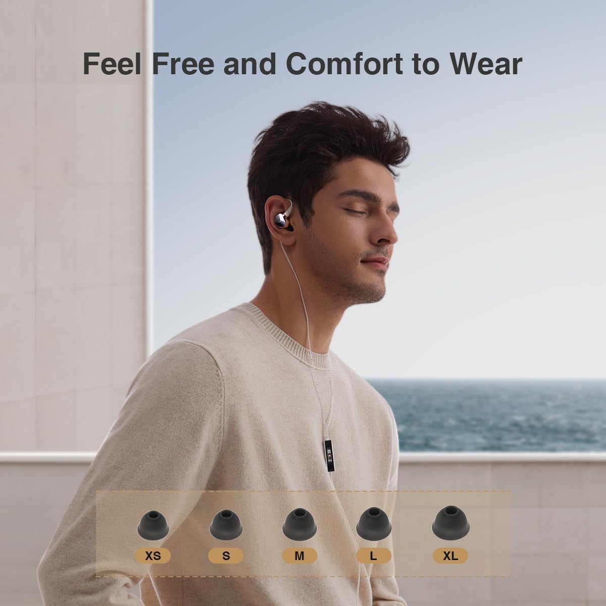 NHB12 – Auriculares con cable para iPhone con amplificadores de auriculares certificado Apple MFi Auriculares intrauditivos sin pérdida con conector