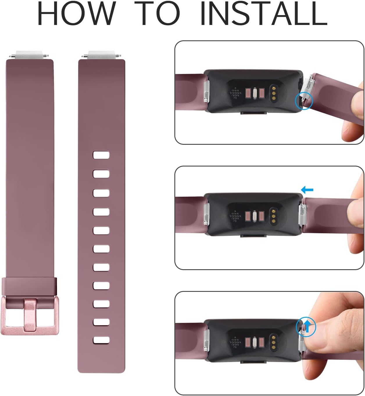Paquete de 3 correas de repuesto compatibles con Fitbit Inspire 2Fitbit Inspire HRFitbit InspireFitbit Ace 2, accesorio ajustable, pulsera deportiva