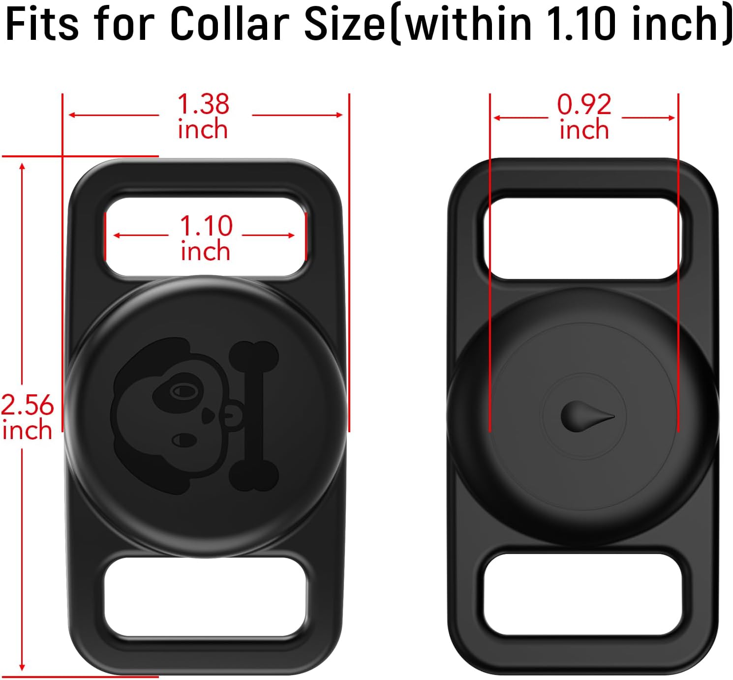 Compatible con AirTag – Soporte para collar de perro, paquete de 4 unidades, resistente al agua, IP68, soporte de silicona AirTags para collar de