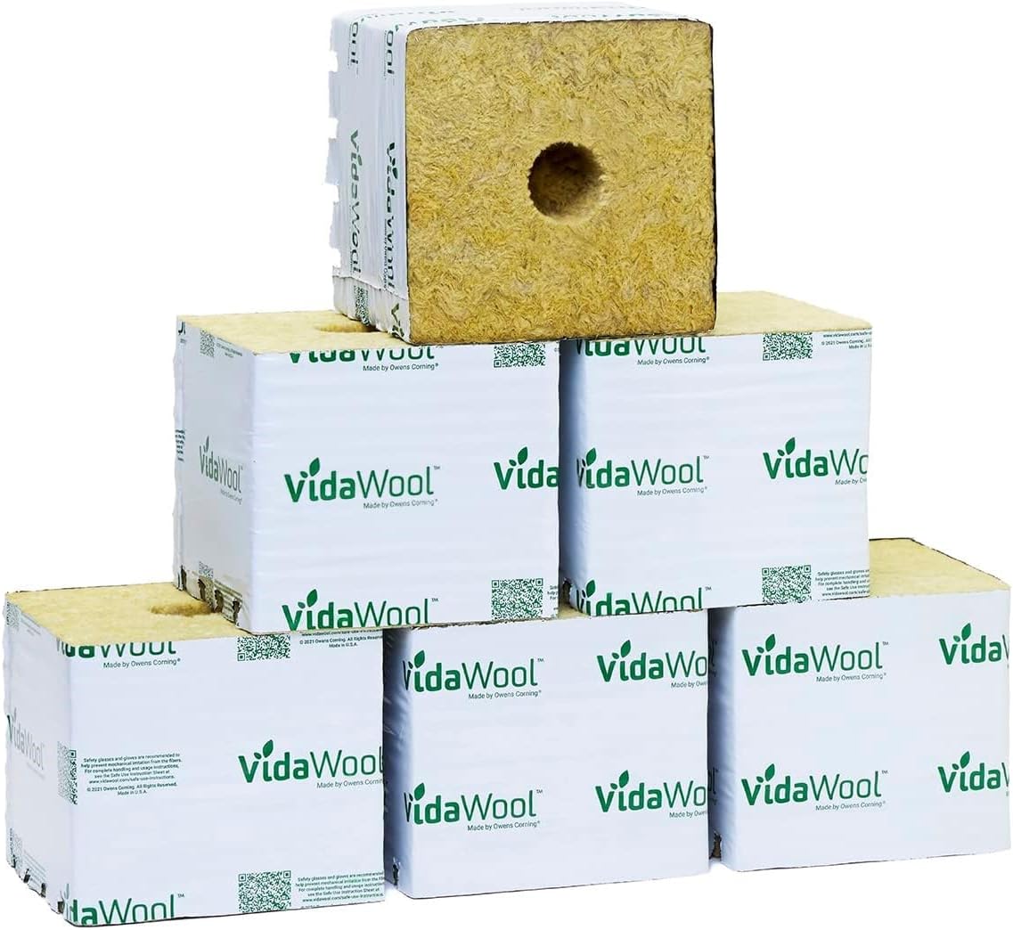 VidaWool Bloques de 6 pulgadas, sistema de cultivo hidropónico, cubos de cultivo para principiantes de plantas, vainas hidropónicas, suministros de