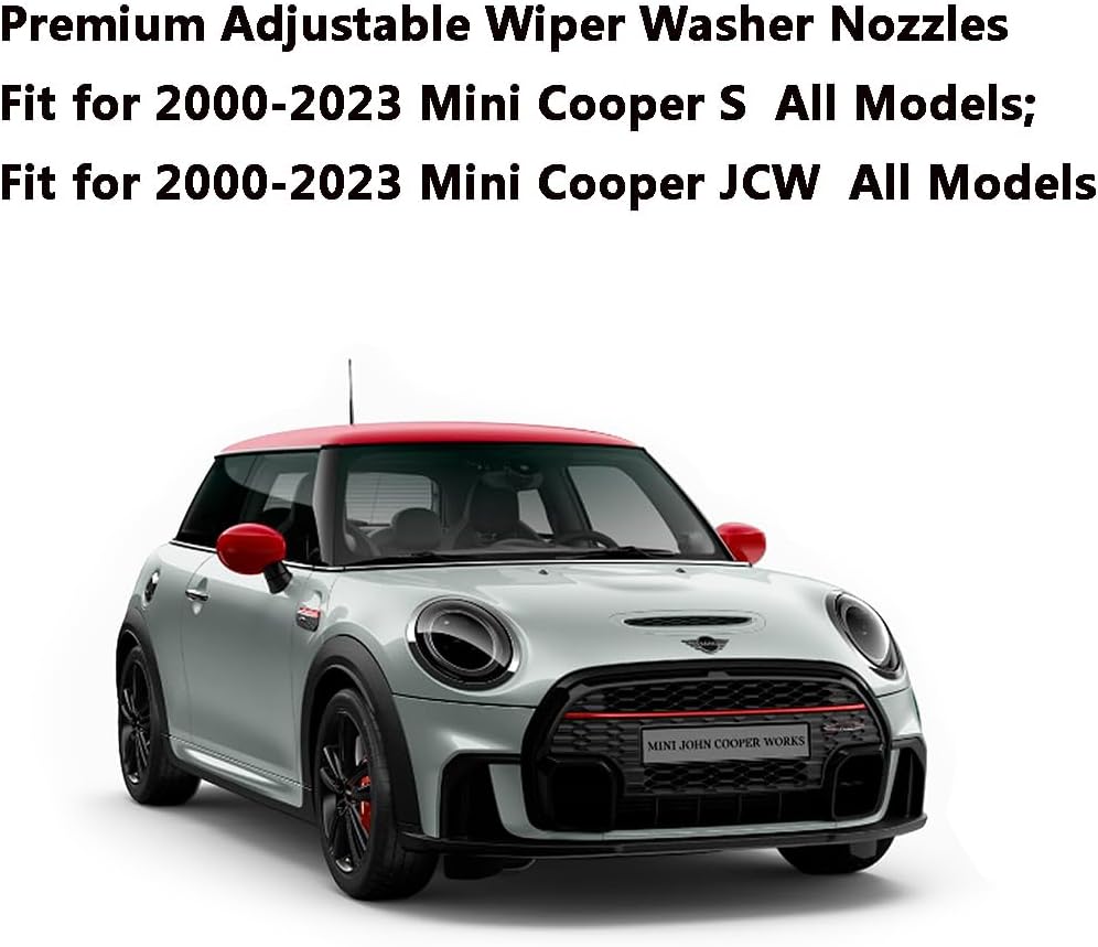 Boquillas de limpiaparabrisas ajustables de alta calidad, sin calefacción, para Mini Cooper S JCW Cabrio Electric Clubman Countryman 2000-2023