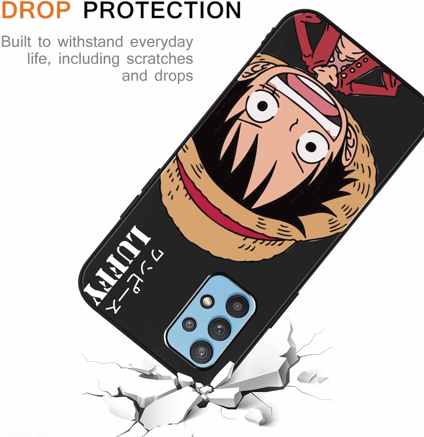 2 fundas geniales para Samsung Galaxy A32 5G de silicona de 6.5 pulgadas, personajes de dibujos animados de anime japonés para hombres, niños,