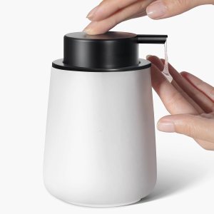 ElmRidgeDispensador de jabón blanco de 12 onzas, dispensador de jabón de manos de cerámica con bomba fácil de presionar, dispensador de jabón ElmRidgeDispensador de jabón blanco de 12 onzas, dispensador de jabón de manos de cerámica con bomba fácil de presionar, dispensador de jabón