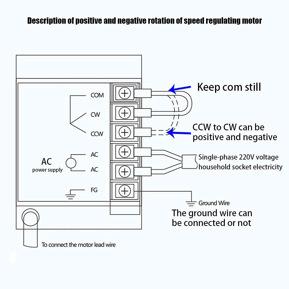 Motor de alto par de CA, motor eléctrico monofásico reversible de 110 V 120 W con controlador ajustable de velocidad variable motor engranado por