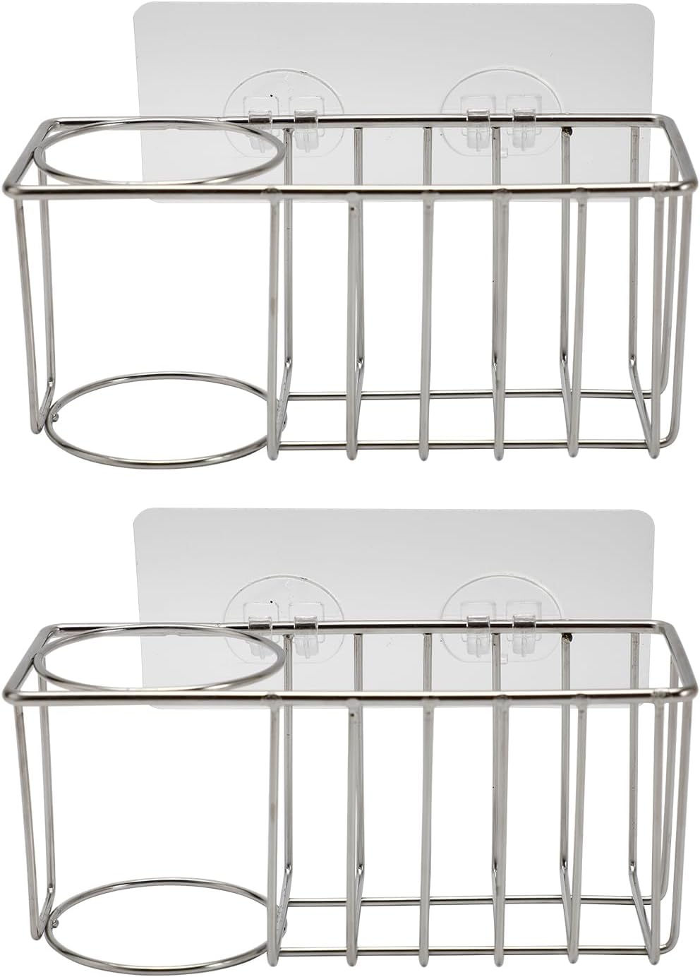 Soporte de esponja 3 en 1 para fregadero de cocina con soporte para cepillo de platos de acero inoxidable para colgar fregadero organizador