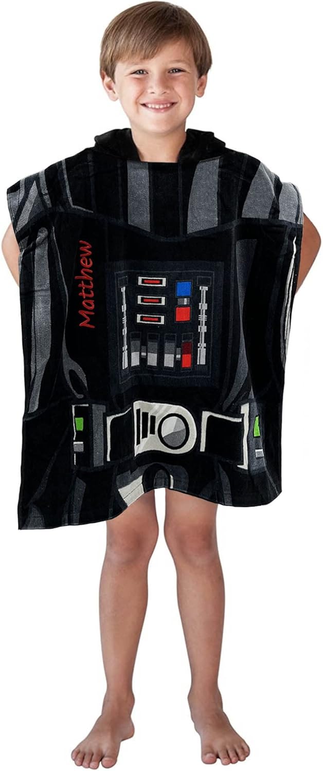 DIBSIES Toalla de baño y playa personalizada creada con una toalla de personaje (creada con toalla de baño y playa con capucha Darth Vader)