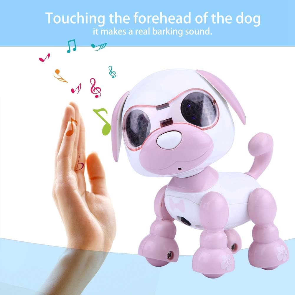 Juguete robot para perro, robot electrónico para mascotas, juguete inteligente para niños, sonido interactivo, cachorro, con luz LED, juguete