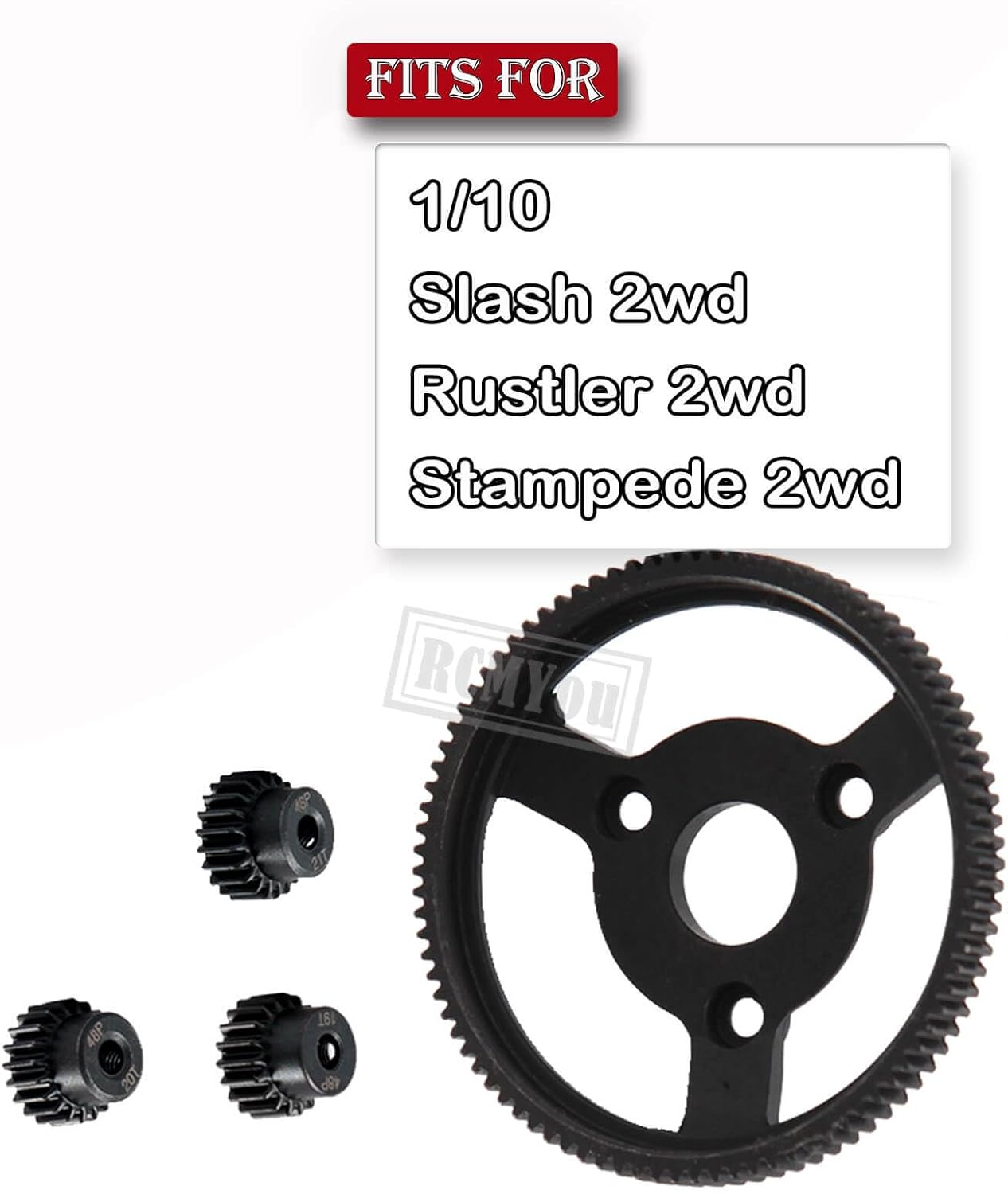 Engranajes de transmisión Spur Gear 48P 83T con19T20T21T Piñones Piezas de actualización para 110 Slash 2wdRustlerStampede, engranajes de