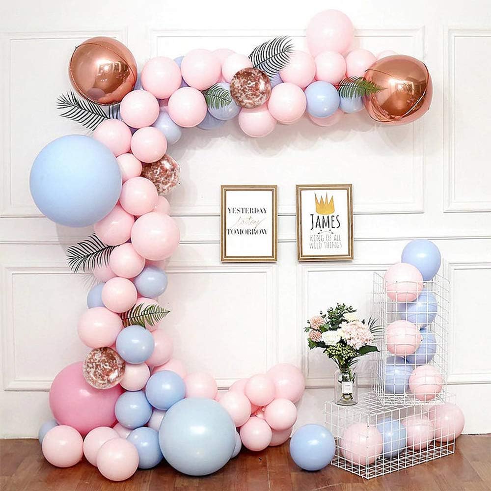 Globos rosa pastel de 12 pulgadas, 50 globos de látex para fiesta, baby shower, globos de helio, globos de cumpleaños rosa