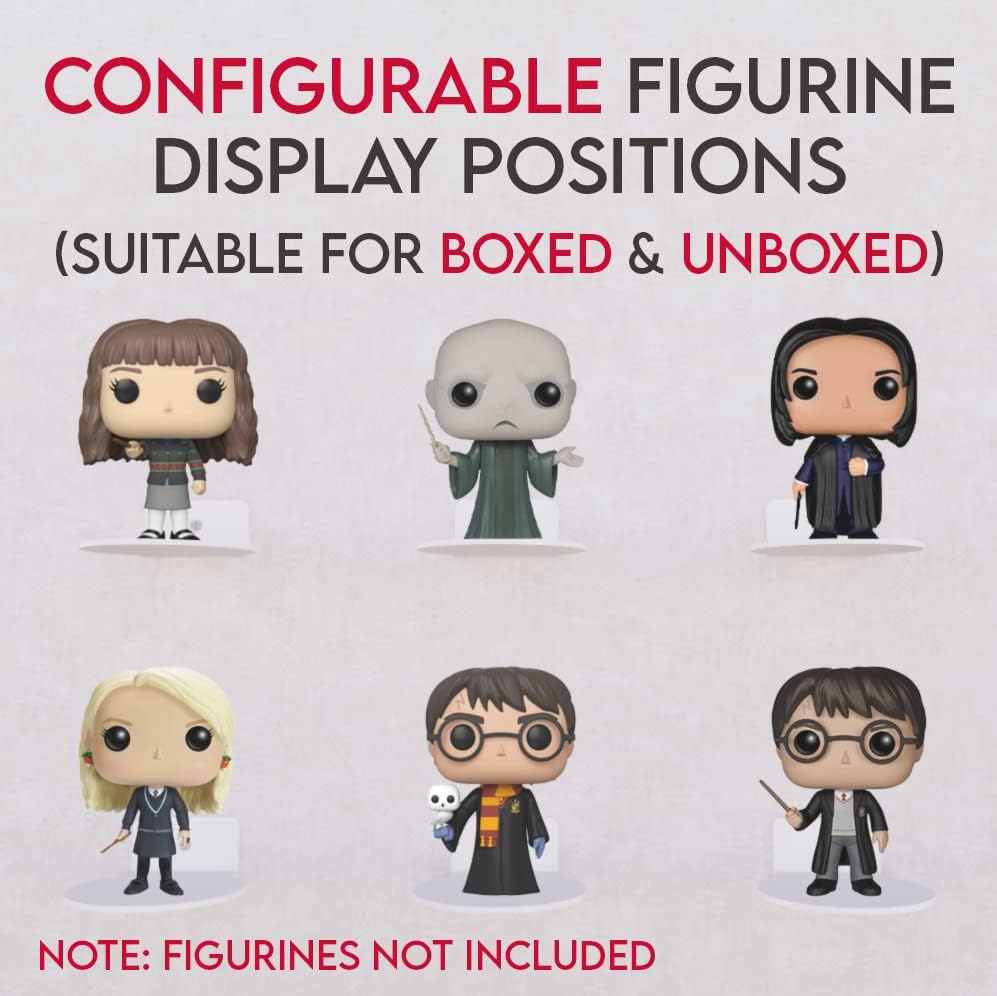 Tapeera Paquete de 12 exhibidores de acrílico blanco para estantes Funko Pop, adecuado para figuras en caja y sin caja, exhibición de pared de