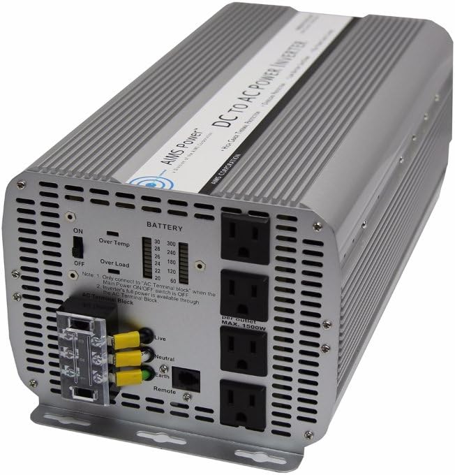 AIMS Power, ondulador de voltaje 5000 vatios, 24 VCD