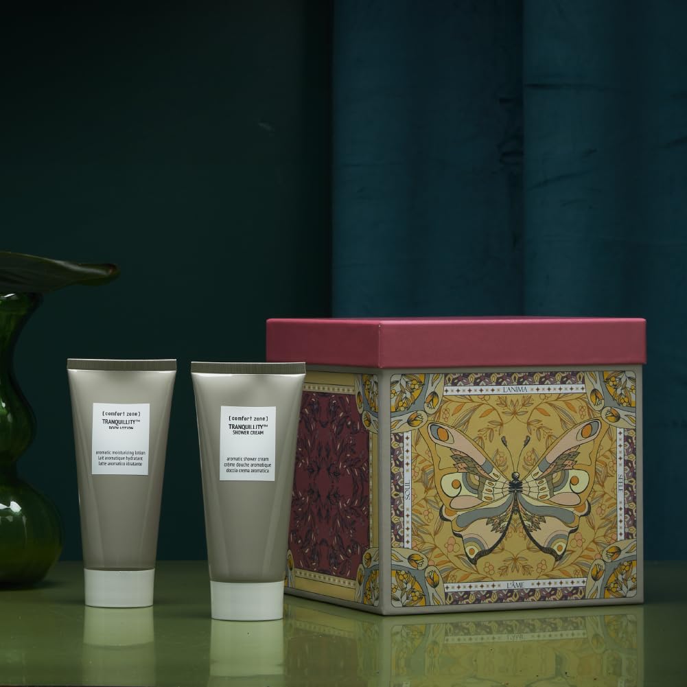 zona de confort Colección de regalo Kit Tranquillity, un conjunto corporal hidratante aromático, incluye loción corporal Tranquillity, crema de