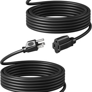 DEWENWILS Cable de extensión para exteriores de 20 pies, cable de extensión impermeable de 3 clavijas para electrodomésticos de interior y exterior, DEWENWILS Cable de extensión para exteriores de 20 pies, cable de extensión impermeable de 3 clavijas para electrodomésticos de interior y exterior,