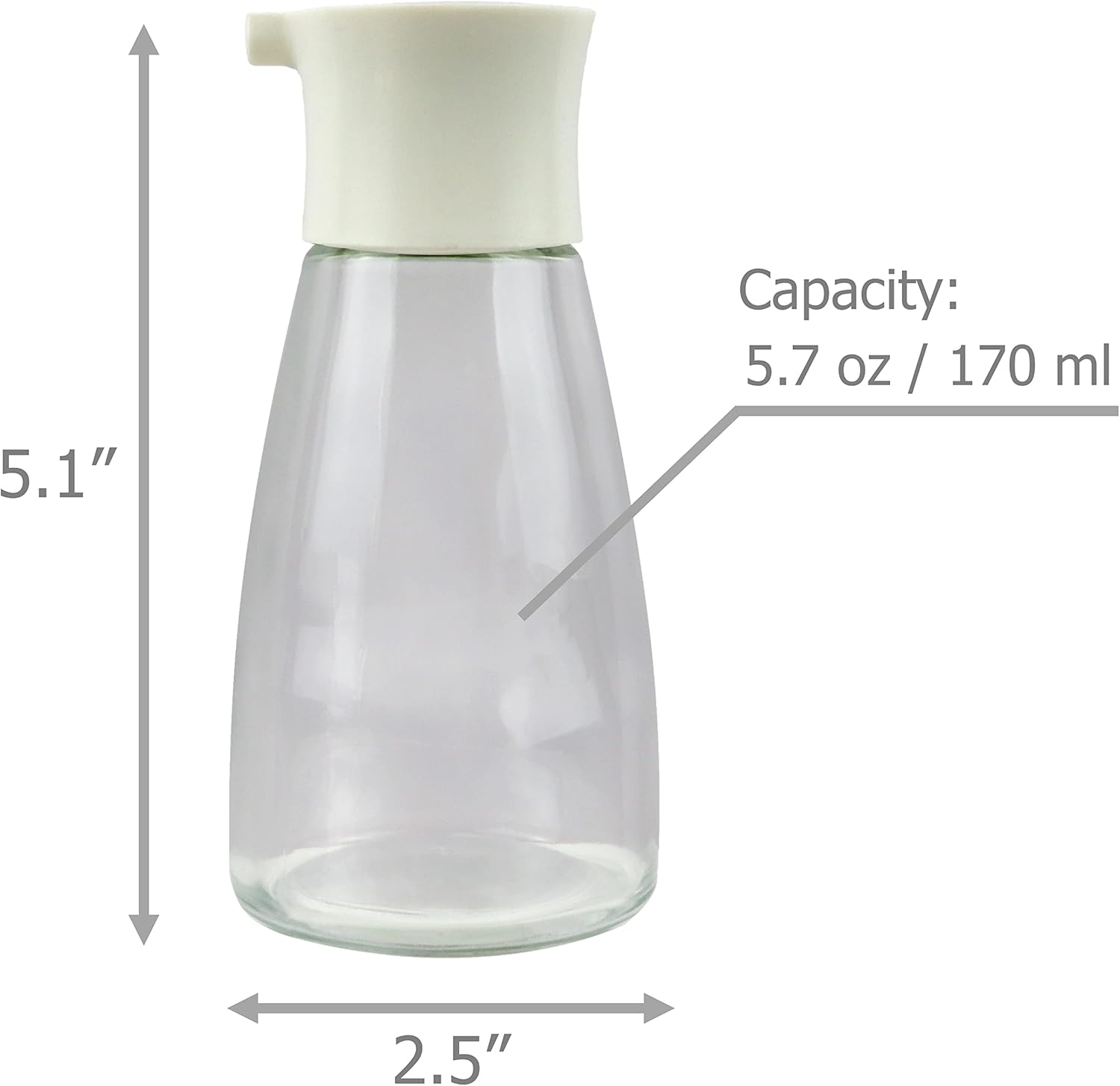Juego de 2 botellas de vidrio dispensadoras para salsa de soja y vinagre de aceite de oliva, adecuado para cocina, barbacoa, uso