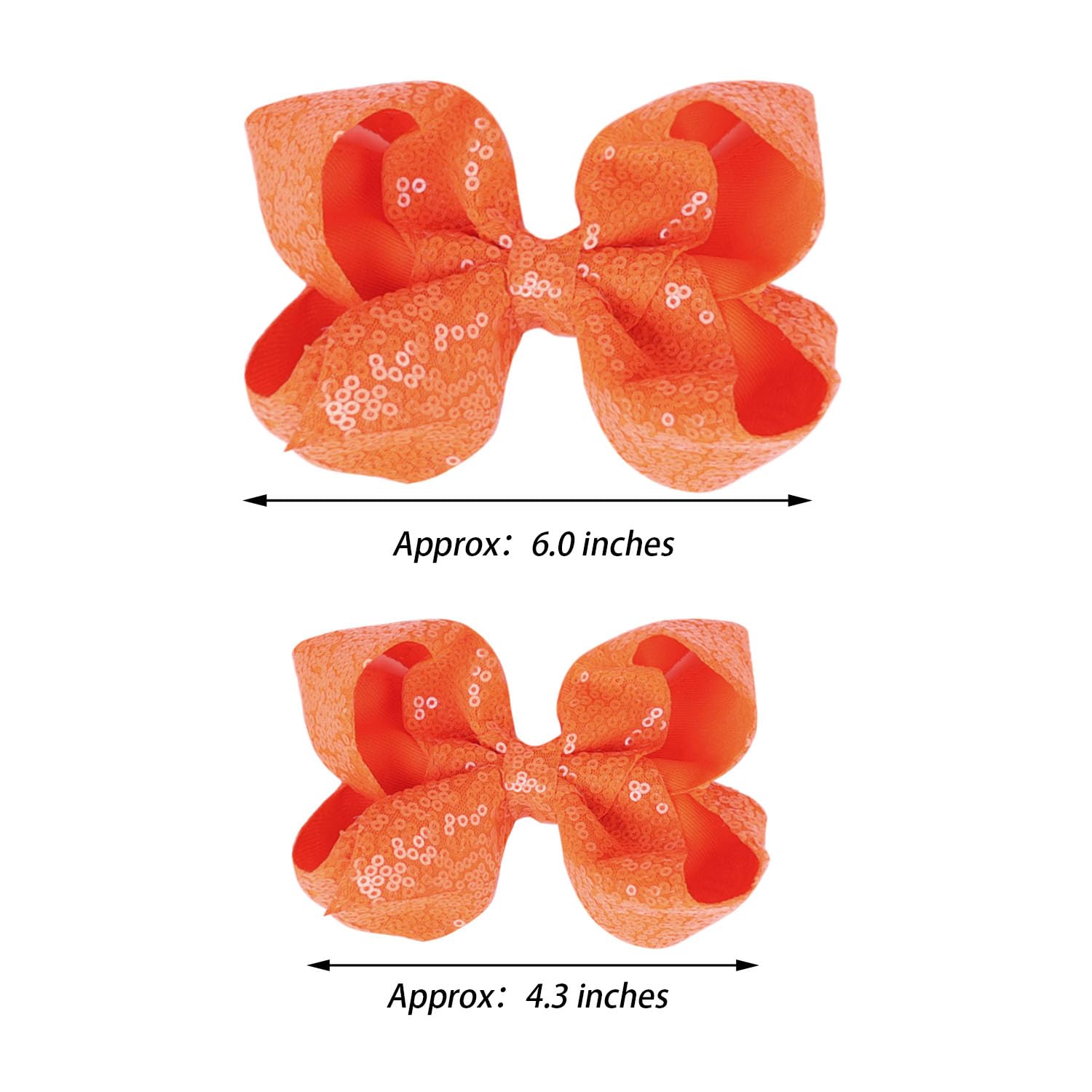 Lazos para el cabello de lentejuelas, 4 lazos con purpurina brillante con pinza para el pelo de cocodrilo para niñas pequeñas, niños y adolescentes,