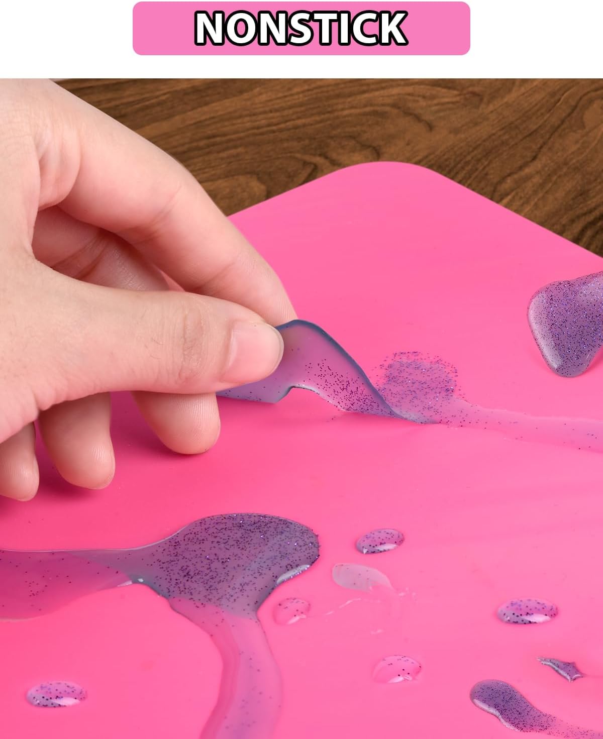 IKOCO – Tapete de silicona grande, 23.6 x 15.7 pulgadas, tapete de silicona para manualidades de masa de juego y moldes de resina antiadherente,