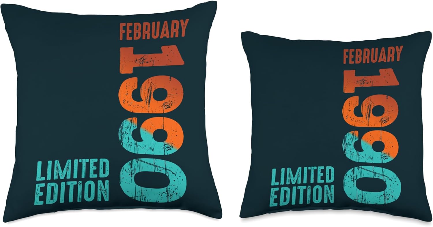 1990 Limited Edition 1990 February 1990 Year 1990 Retro 1990 Throw Pillow