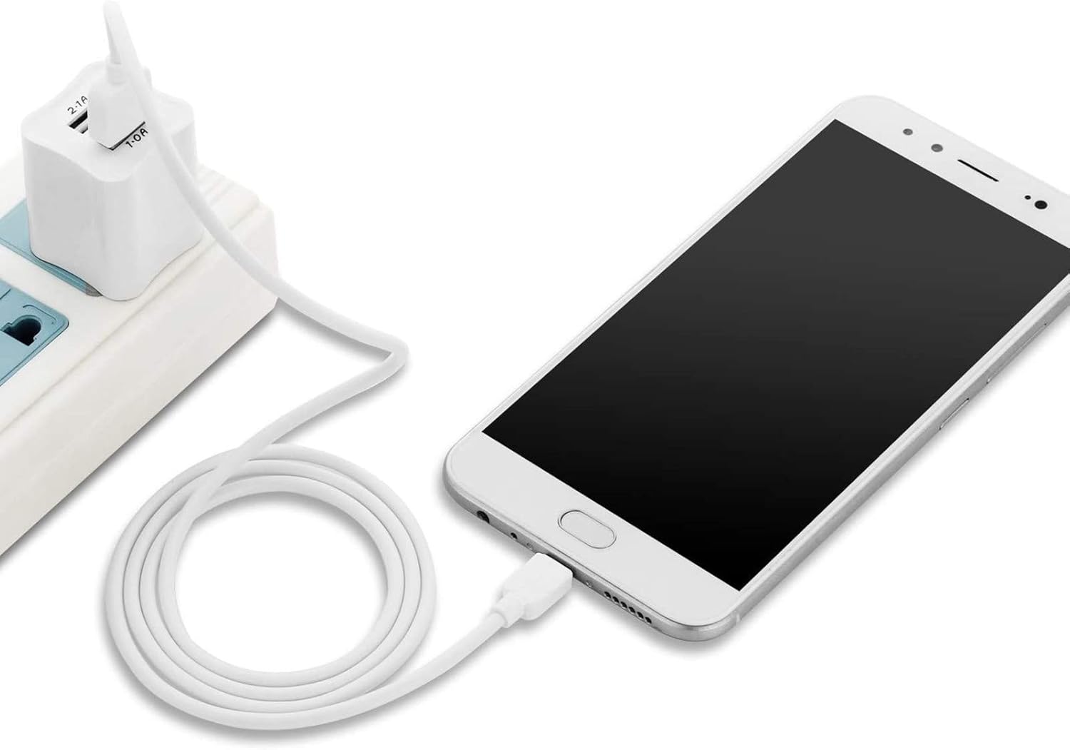 Cable de cargador adaptador micro USB blanco de 5 pies para Edifier MP100 MP200 Altavoz portátil Power