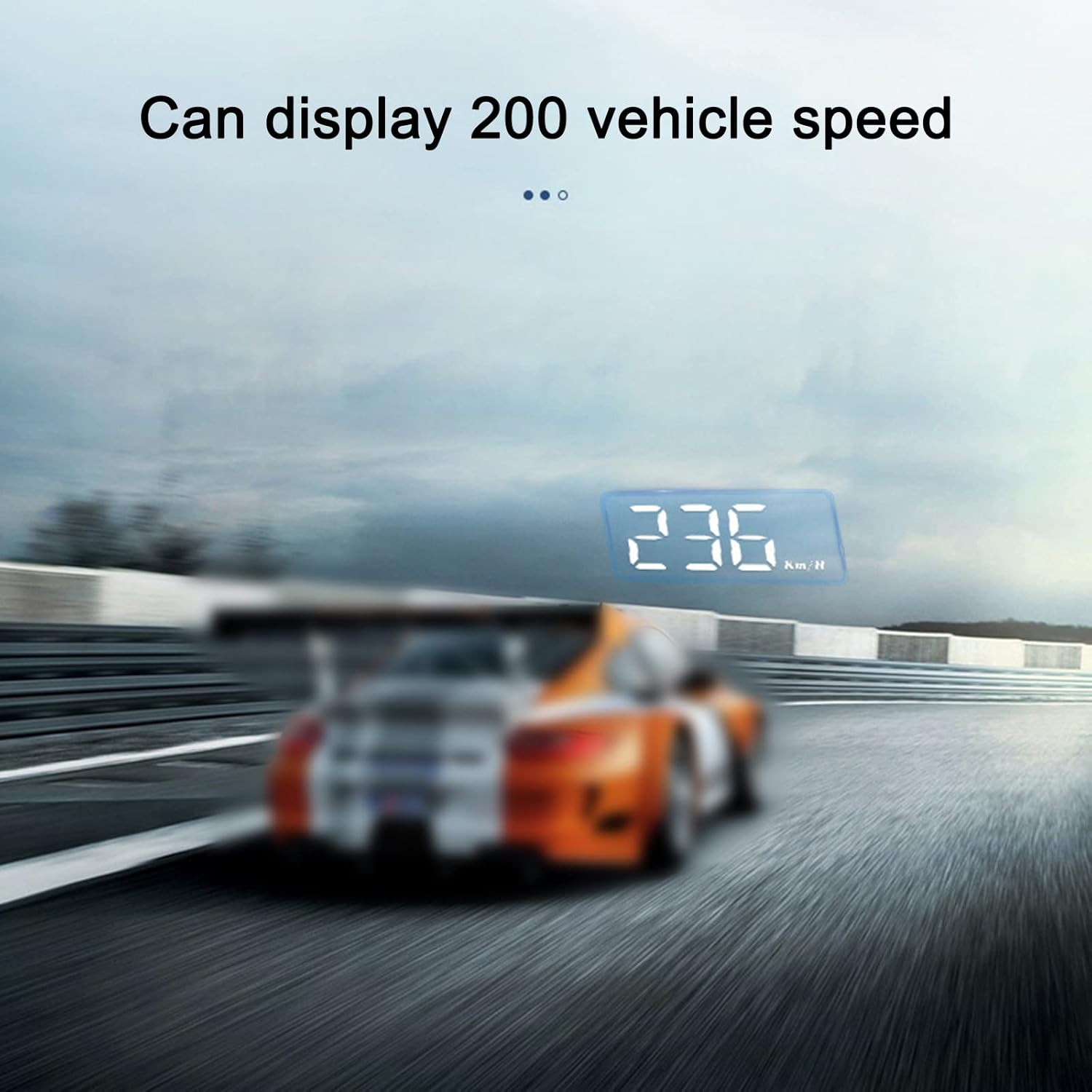 Pantalla de cabeza, GPS universal HUD, interfaz USB del velocímetro, velocidad, dirección de conducción, sobrevelocidad, código de error claro, para