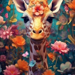 GemZono Kits de pintura de diamantes 5D para adultos y niños, kits de arte de diamantes de jirafa con diamante redondo, brocas completas, kits de GemZono Kits de pintura de diamantes 5D para adultos y niños, kits de arte de diamantes de jirafa con diamante redondo, brocas completas, kits de