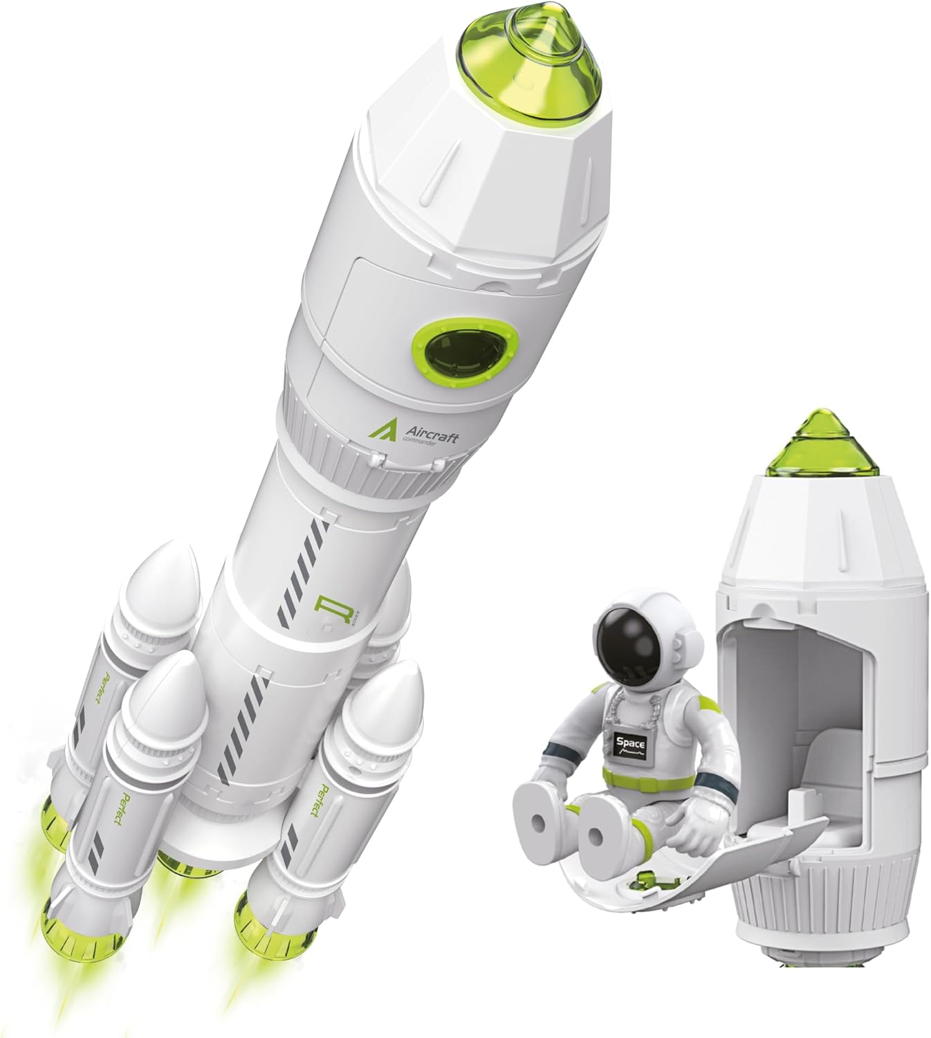 Juguetes espaciales para niños de 3-5, 6, 7, 8 años de edad, modelo de lanzadera espacial con efecto astronauta y humo, luces y sonidos, juego de