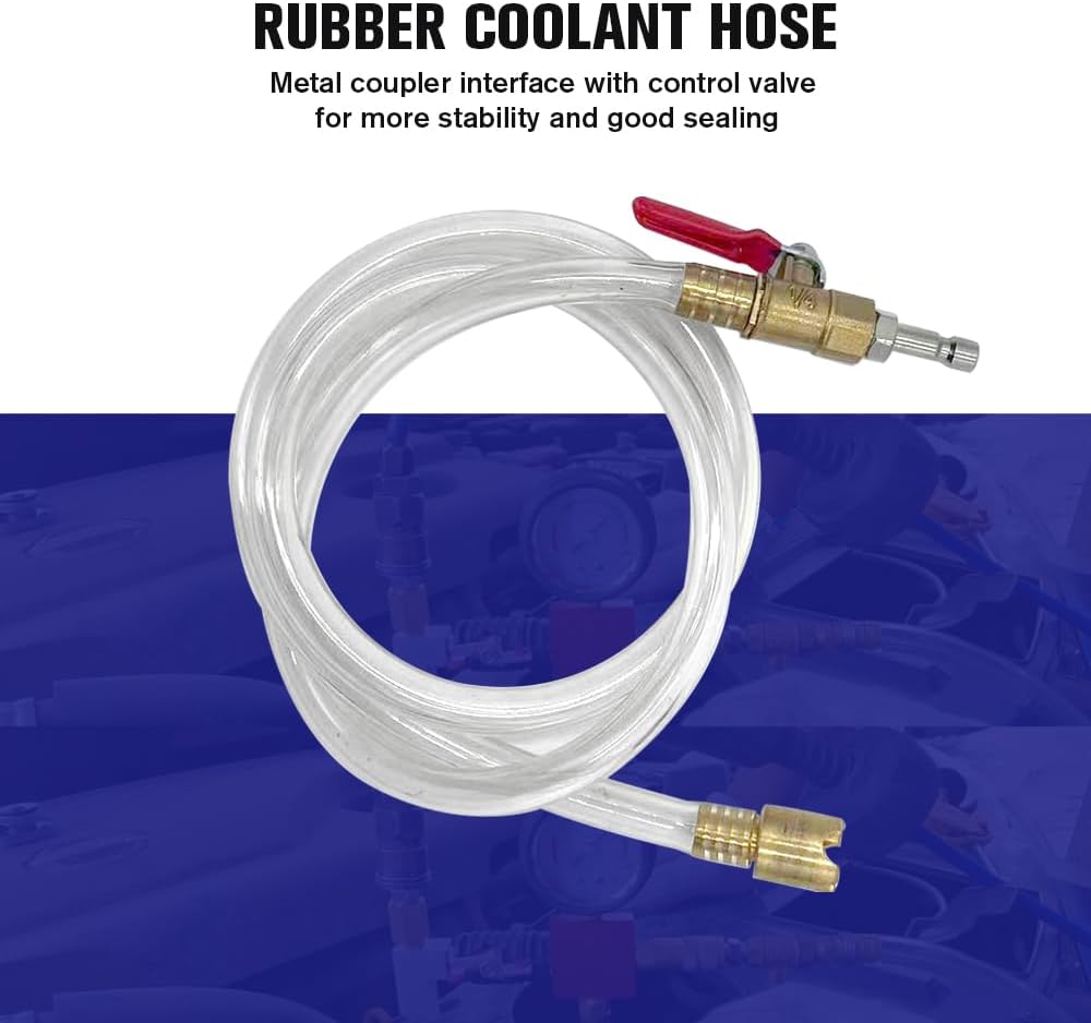 WNZ Kit de herramientas de recarga de refrigerante para radiador de purga de vacío, universal