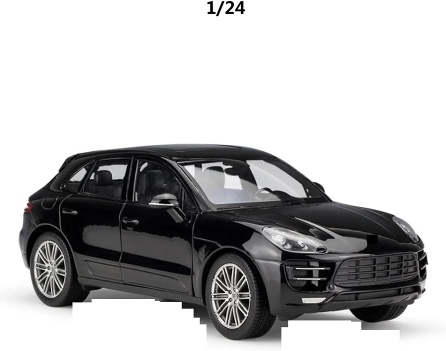 RRBY HYKYYDS – Coche de juguete de aleación de metal para Porsche Macan Turbo SUV para niños, regalo a escala 124 a escala 124 (color blanco)