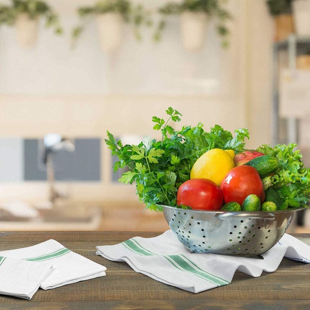 Avalon – Juego de 15 paños de cocina de lino suave y absorbente, 15 x 25 pulgadas, 100 % algodón, toallas de cocina, paños de cocina, paños de