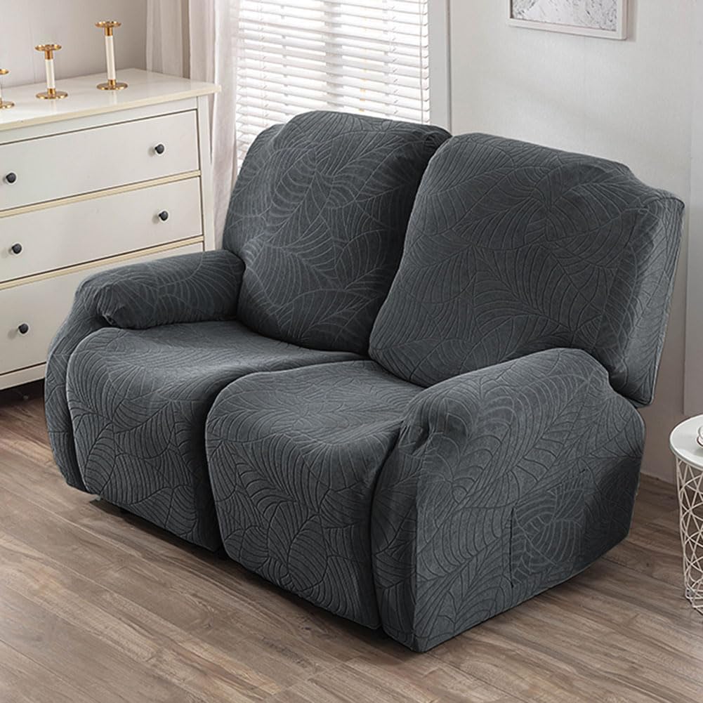 vctops Repelente al agua, 6 piezas, funda de sofá reclinable para sofá biplaza reclinable, tela jacquard elástica, suave, protector de muebles