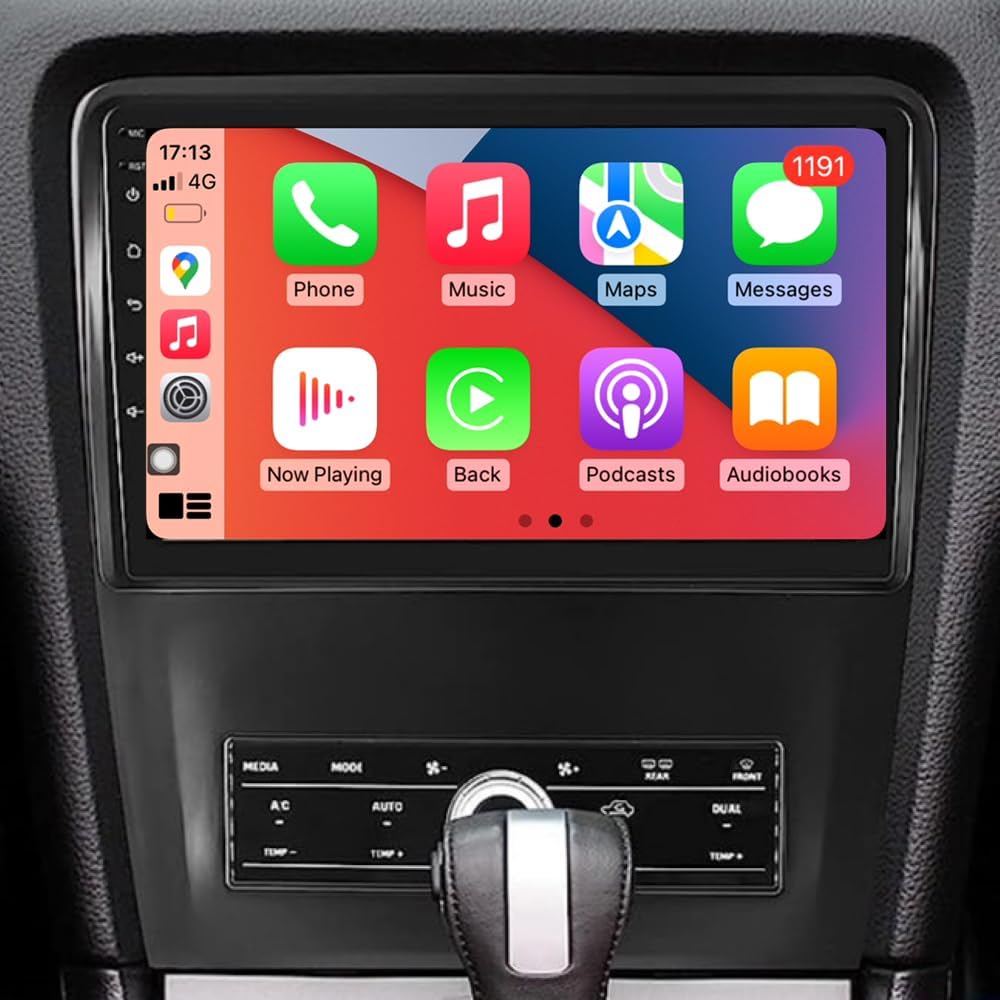 Android 12 estéreo para Ford Mustang (2010-2014) Manual AC, pantalla IPS de 10 pulgadas 2G+32G Carplay inalámbrico incorporadoAndroid Auto Cámara