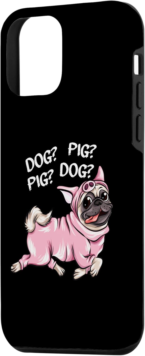 iPhone 12 mini Dog Pig Pug Both Funny Connection of Animal Connected Case