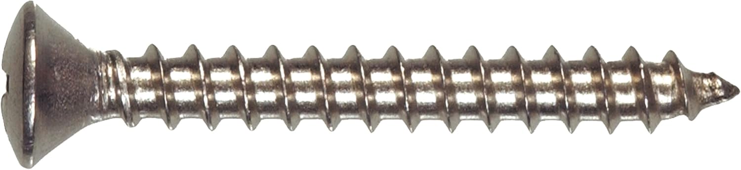 Hillman 823666 Tornillo Phillips de acero inoxidable para chapa metálica, 8 x 1 pulgada, paquete de 100 unidades