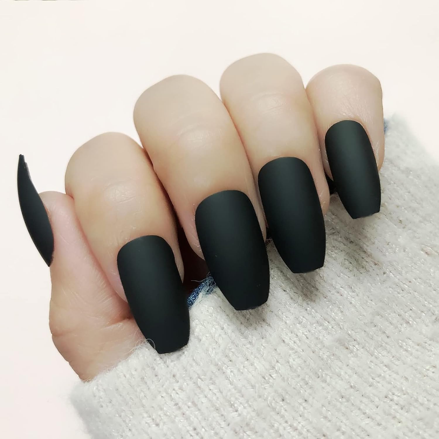 504 puntas de uñas postizas acrílicas transparentes de cobertura completa para arte de uñas, 12 tamaños (número 0-11)