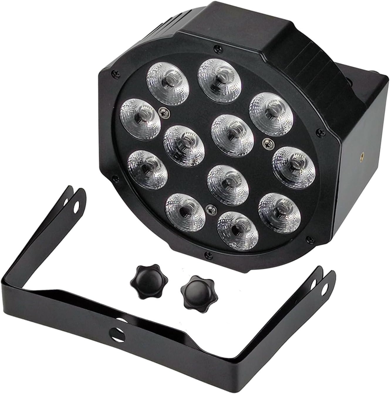 Luces de fiesta portátiles DJ discoteca luces, 12x18w RGBW 4in1 Led Par Light DMX512 Disco Iluminación DJ luz teñida fácil de usar y luces vibrantes