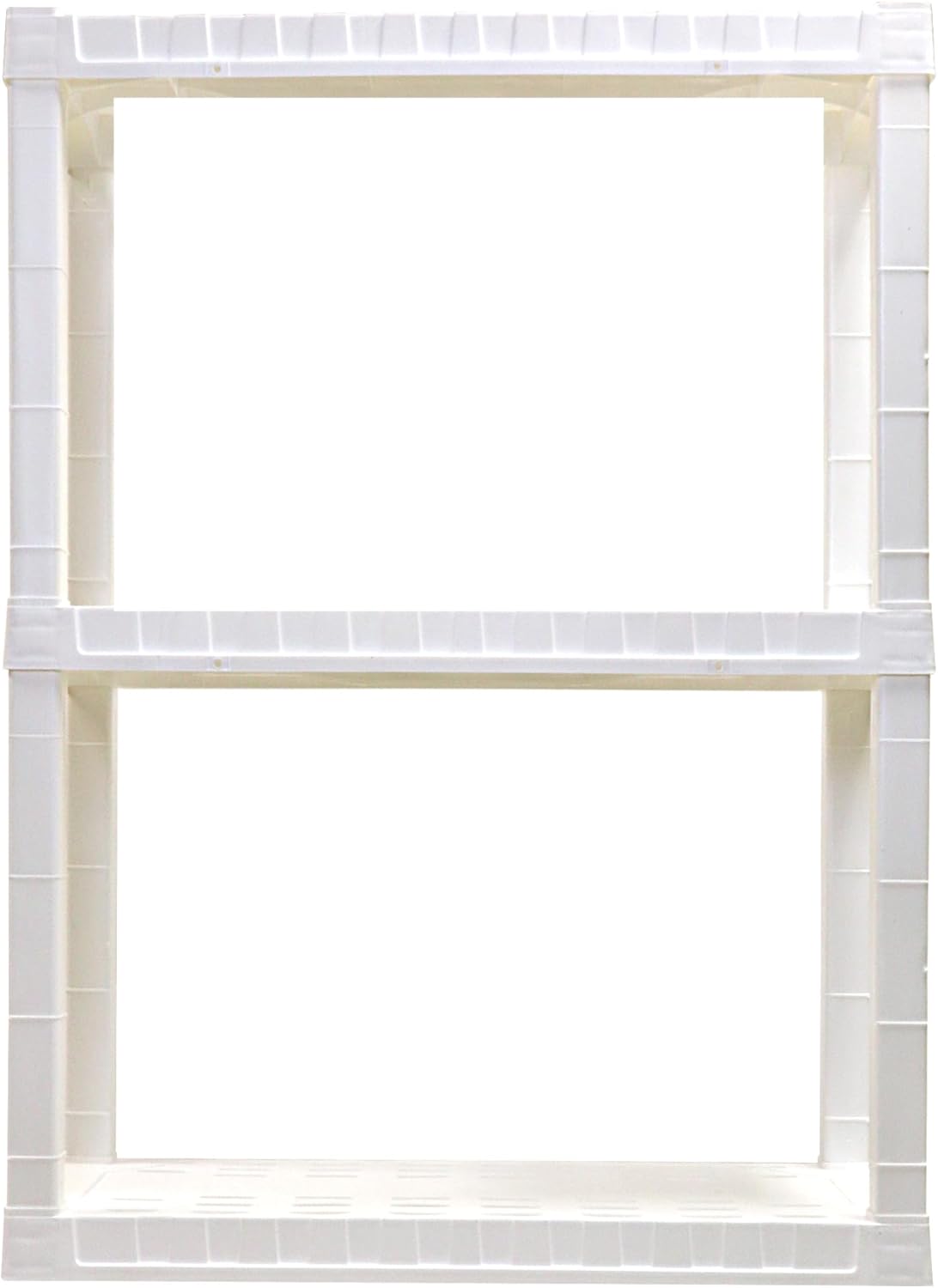 Koolatron Estante de plástico de 3 niveles, estantería de garaje, estante y estantes de almacenamiento, ideal para cobertizo de almacenamiento y