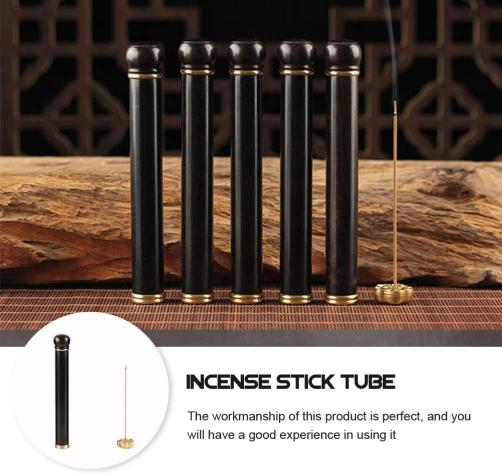 Tubo de soporte para quemador de incienso Línea de tubo de almacenamiento de incienso, palillos de incienso, caja de quemador de incienso, soporte
