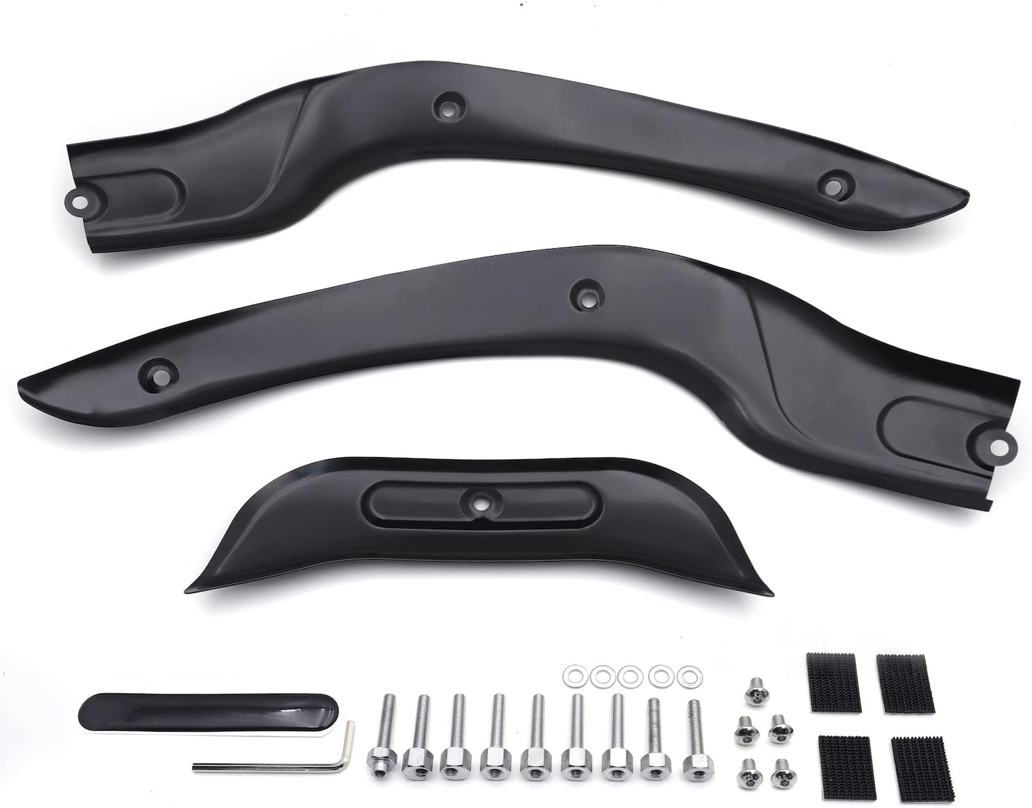 Kit de molduras de parabrisas de motocicleta compatible con H-D Road Glide 04-13 FLTR EFI FLTRI PNMT449-BK