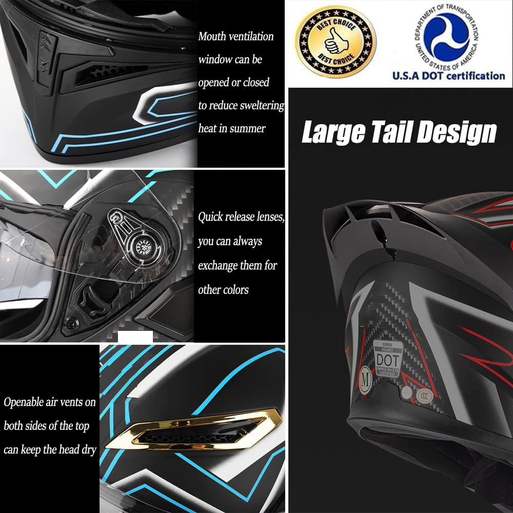 Casco modular Bluetooth para motocicleta, soporte Bluetooth para 2 personas, casco integrado de cara completa, casco abatible con visera solar