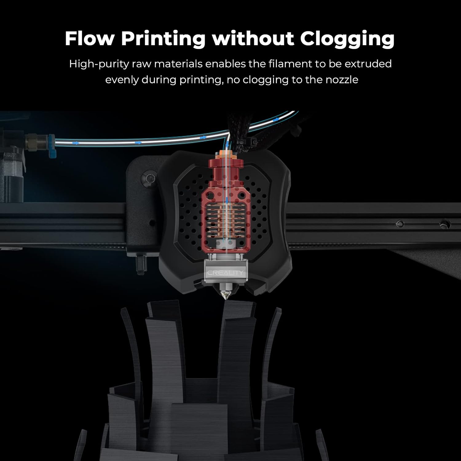 Creality Filamento para impresora 3D de 0.069 pulgadas, filamento PLA Ender sin enredos, impresión suave sin obstrucciones, sin deformación, se