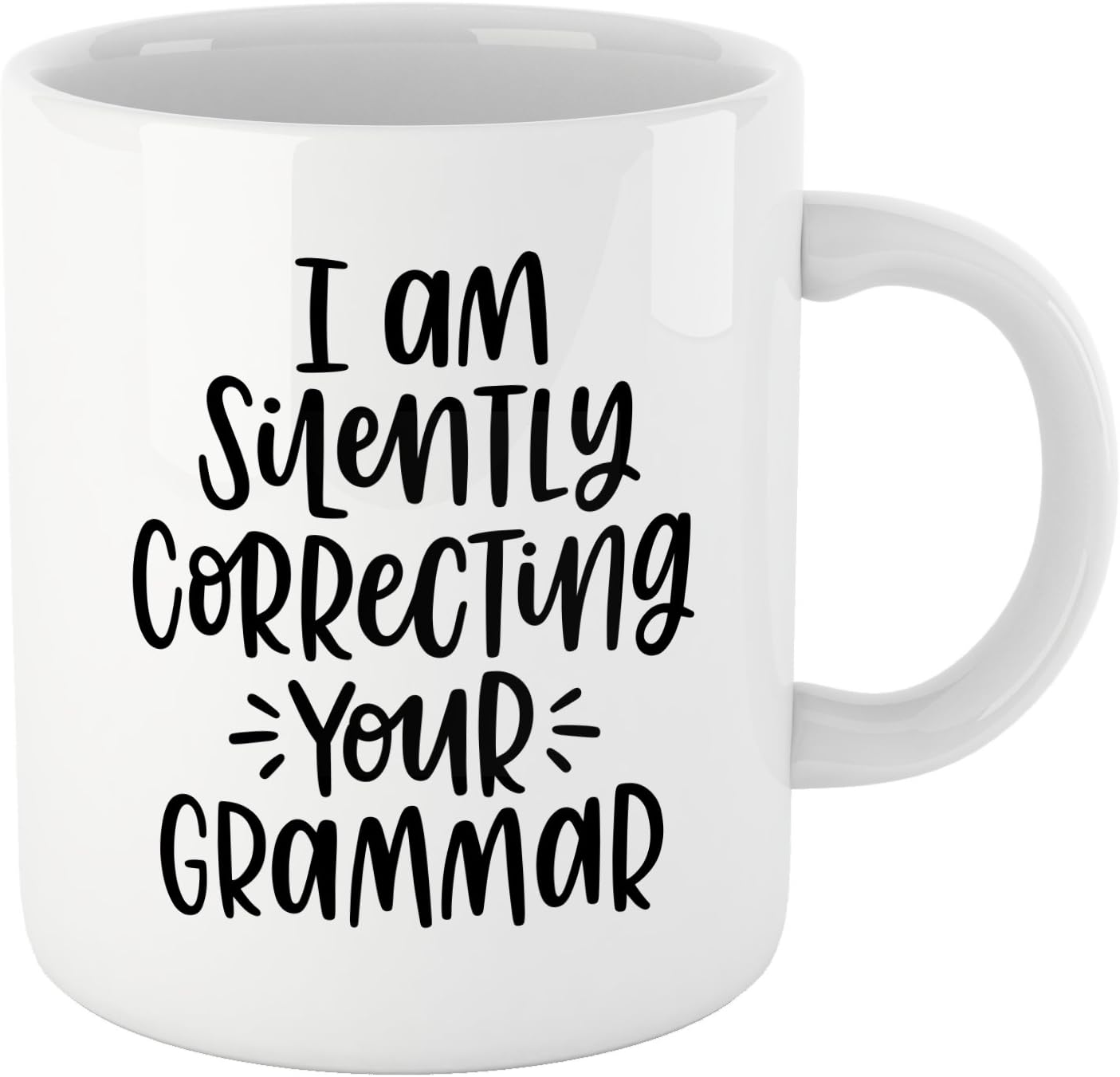 Taza de lectura para amantes de los libros, cita BW – My Workout is Reading in Bed – Regalos de ratones de biblioteca, divertida taza de café con